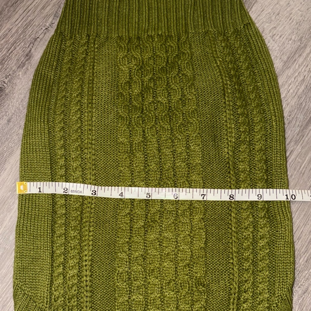 Olive Green Dog Sweater - Picture 3 of 4